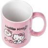 Silver Buffalo Sanrio Hello Kitty Apple Wax Resist Ceramic Pottery Mug, 17 Ounces