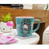 Silver Buffalo Sanrio Hello Kitty Leopard Wide Latte Ceramic Mug, 17 Ounces
