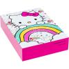 Silver Buffalo Sanrio Hello Kitty Rainbow Glitter Box Sign Wall Art, 5″ x 1.5″ x 7”