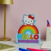 Silver Buffalo Sanrio Hello Kitty Rainbow Large Die Cut MDF Box Wall Sign, 6.4” x 1.18” 8”