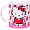 Silver Buffalo Sanrio Hello Kitty Strawberry Glass Coffee Mug, 17.5 Ounces