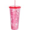 Silver Buffalo Sanrio Hello Kitty and Friends My Melody and Kuromi Plastic Confetti Cold Cup with Lid and Straw, 32 Ounces
