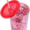 Silver Buffalo Sanrio Hello Kitty and Friends My Melody and Kuromi Plastic Confetti Cold Cup with Lid and Straw, 32 Ounces