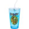 Silver Buffalo Hello Kitty Script Logo Pink 16oz Pint Glass w Lid and Glass Straw(Blue/Multi)