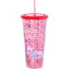 Silver Buffalo Sanrio Hello Kitty and Friends My Melody and Kuromi Plastic Confetti Cold Cup with Lid and Straw, 32 Ounces