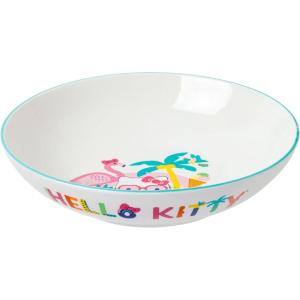 Silver Buffalo Hello Kitty Tropical 9″ Coupe Ceramic Dinner Bowl