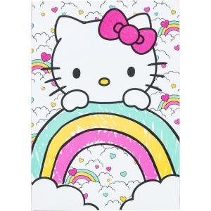 Silver Buffalo Sanrio Hello Kitty Rainbow Glitter Box Sign Wall Art, 5″ x 1.5″ x 7”