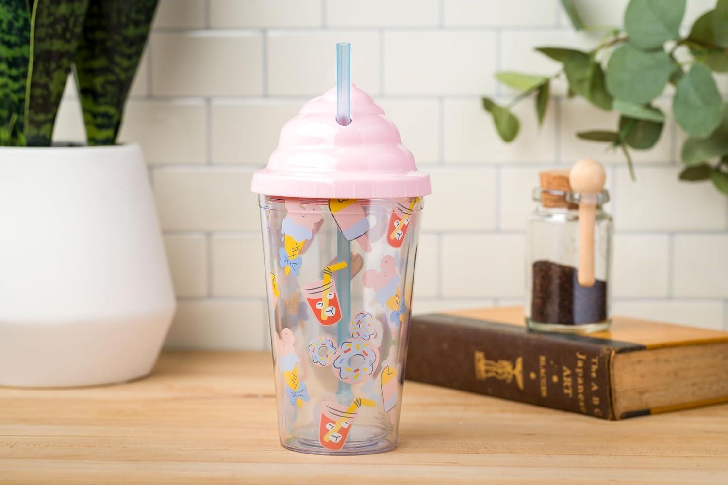 image:imageSilver Buffalo Disney Lilo and Stitch Ice Cream Shape Sculpted Cold Cup with Lid and Straw 16 OuncesDisney Sweets