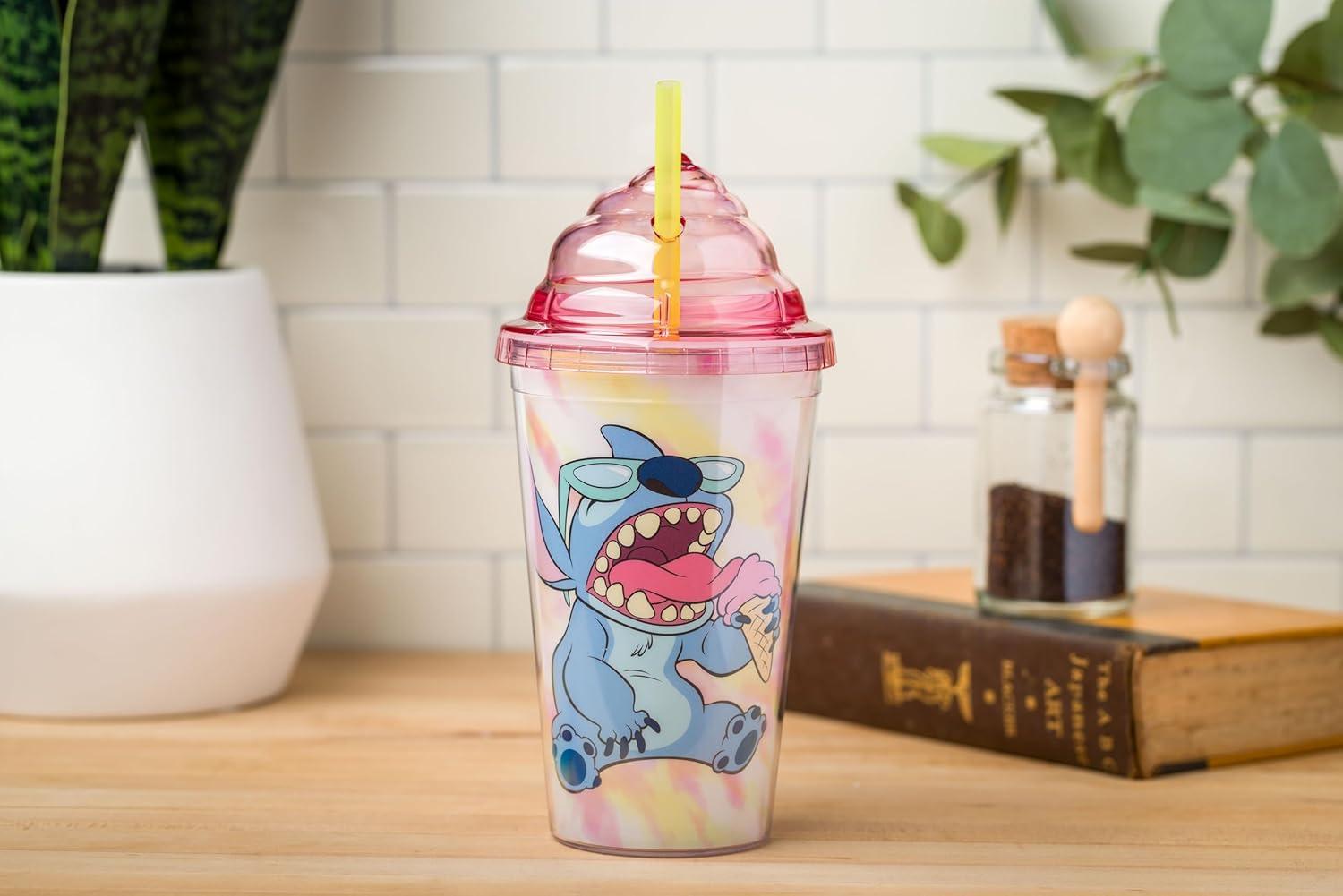 image:imageSilver Buffalo Disney Lilo and Stitch Ice Cream Shape Sculpted Cold Cup with Lid and Straw 16 OuncesLilo and Stitch