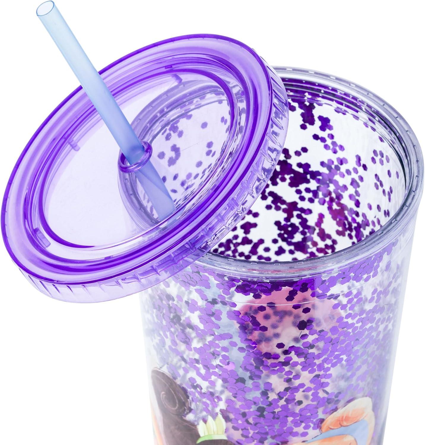 image:imageSilver Buffalo Disney Lilo and Stitch Pineapple Plastic Confetti Cold Cup with Lid and Straw 32 OuncesDisney Princesses