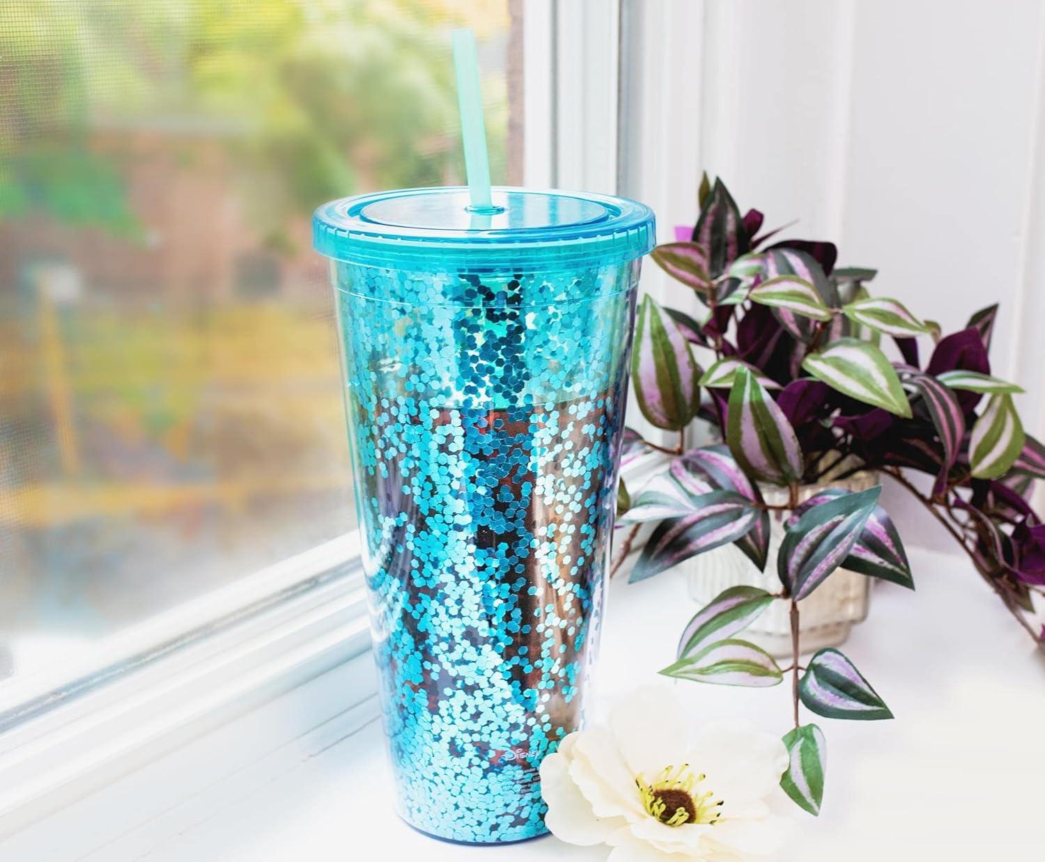 image:imageSilver Buffalo Disney Lilo and Stitch Pineapple Plastic Confetti Cold Cup with Lid and Straw 32 OuncesLilo and Stitch Ohana