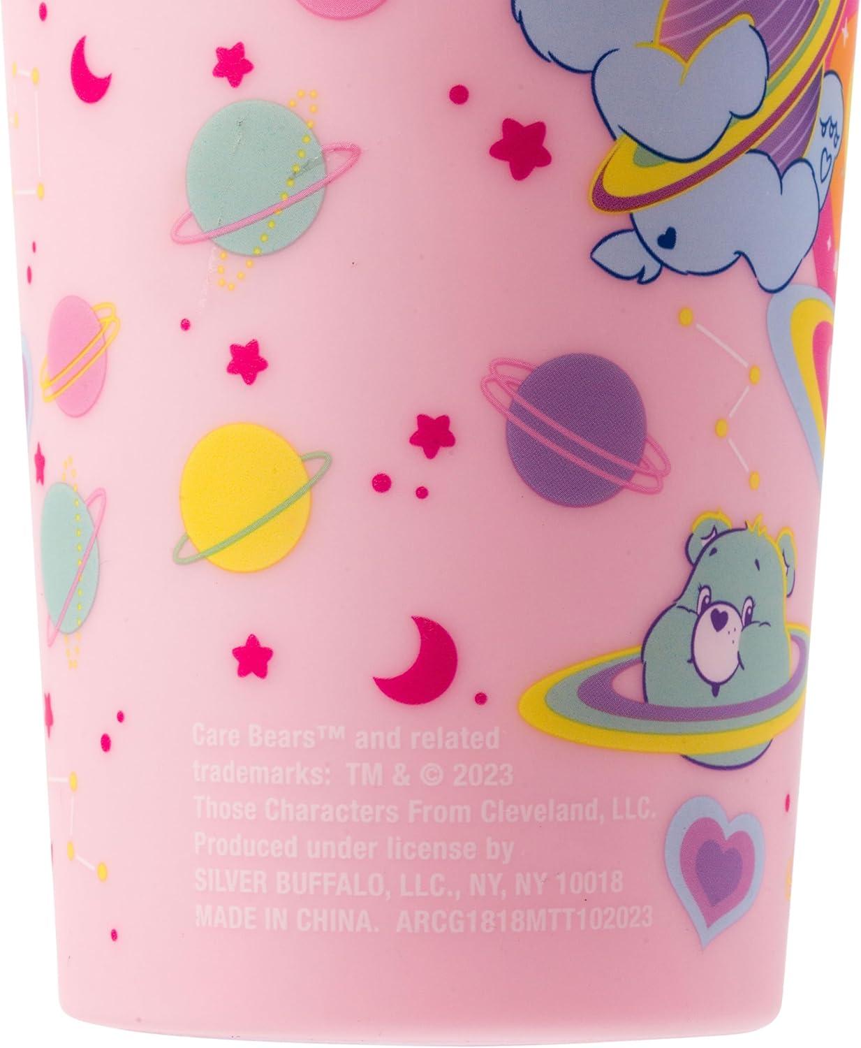 image:imageSilver Buffalo Disney Lilo and Stitch Rainbow and Pineapple Tropical Plastic Tall Cold Cup with Lid and Straw 20 OuncesCare Bears Matte