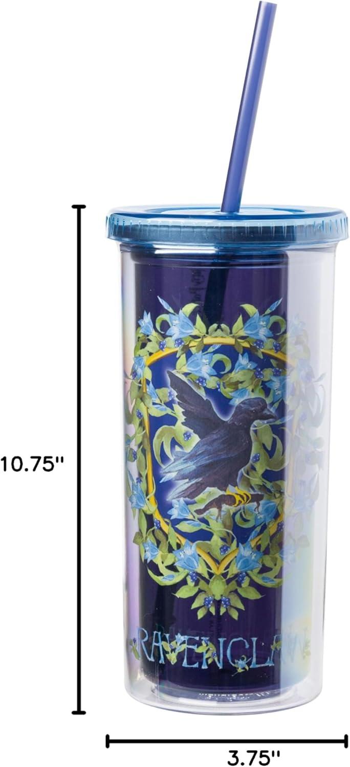 image:imageSilver Buffalo Disney Lilo and Stitch Rainbow and Pineapple Tropical Plastic Tall Cold Cup with Lid and Straw 20 OuncesHarry Potter Ravenclaw