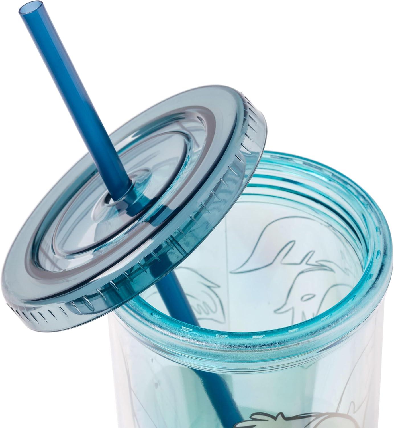 image:imageSilver Buffalo Disney Lilo and Stitch Rainbow and Pineapple Tropical Plastic Tall Cold Cup with Lid and Straw 20 OuncesLilo and Stitch Hawaiian Shirt