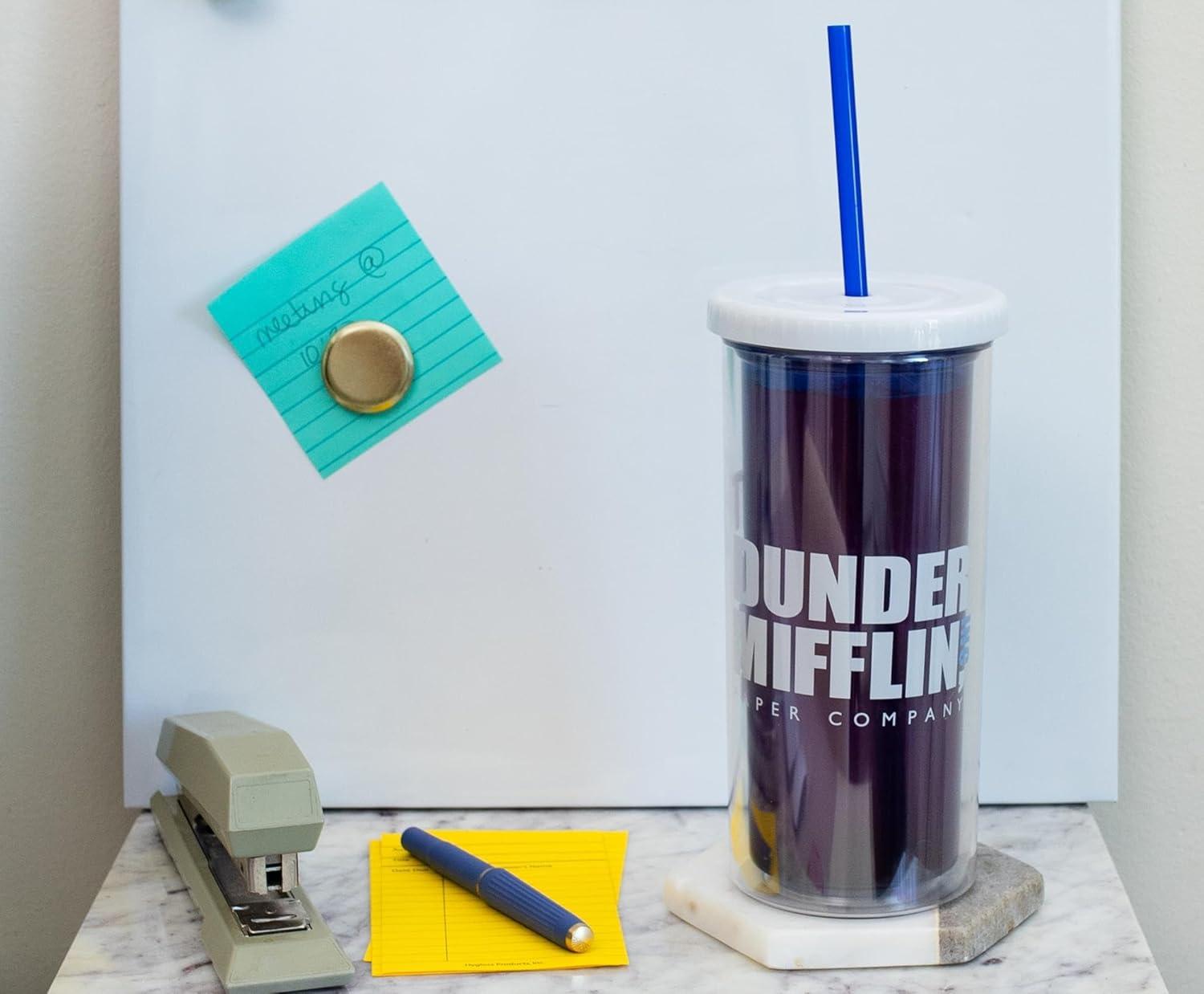 image:imageSilver Buffalo Disney Lilo and Stitch Rainbow and Pineapple Tropical Plastic Tall Cold Cup with Lid and Straw 20 OuncesThe Office Assistant to the Regional Manager