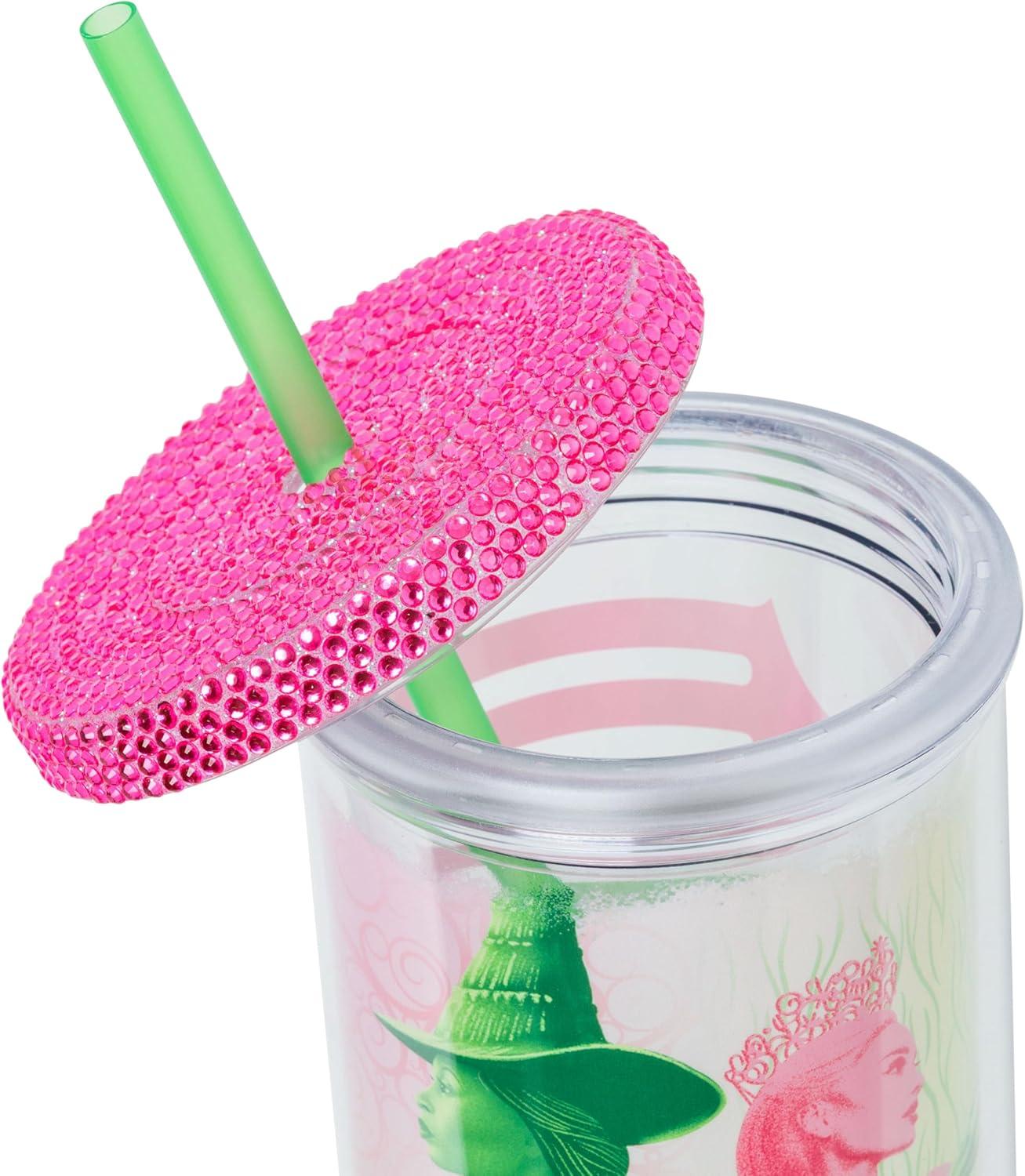image:imageSilver Buffalo Disney Lilo and Stitch Rainbow and Pineapple Tropical Plastic Tall Cold Cup with Lid and Straw 20 OuncesWicked Rhinestone