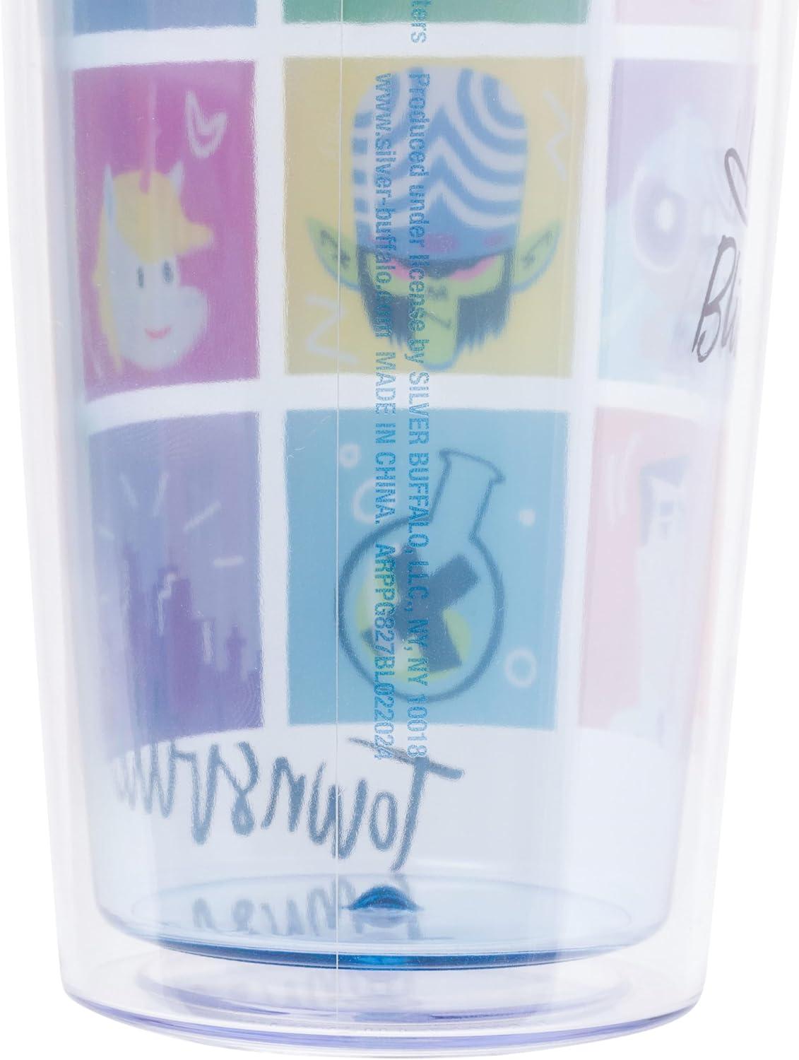 image:imageSilver Buffalo Lilo and Stitch Floral Tropical Blue Double Wall Travel Tumbler with Slide Close Lid 20 OuncesPowerpuff Girls Character Grid