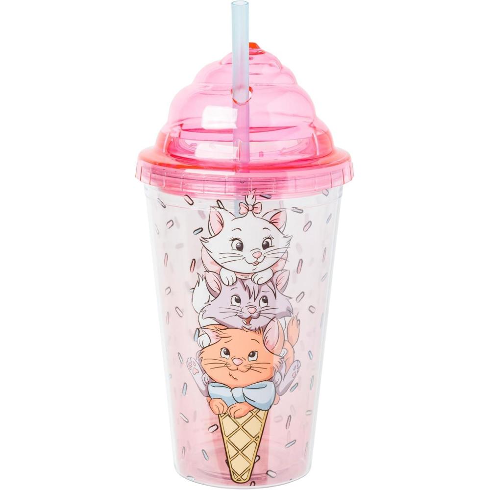 image:imageSilver Buffalo Disney Lilo and Stitch Ice Cream Shape Sculpted Cold Cup with Lid and Straw 16 OuncesThe Aristocats