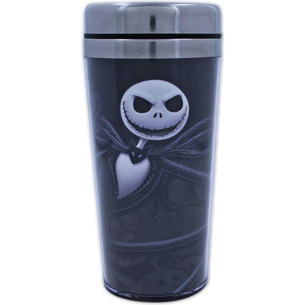 image:imageSilver Buffalo Lilo and Stitch Floral Tropical Blue Double Wall Travel Tumbler with Slide Close Lid 20 OuncesNightmare Before Christmas 16 Ounces