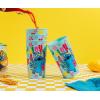 Silver Buffalo Disney Lilo and Stitch “Aloha” Colorful 4 Piece Plastic Cup Set, 22 Ounces(Blue/Multi)