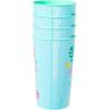 Silver Buffalo Disney Lilo and Stitch “Aloha” Colorful 4 Piece Plastic Cup Set, 22 Ounces(Blue/Multi)