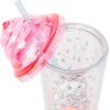 Silver Buffalo Disney Lilo and Stitch Ice Cream Shape Sculpted Cold Cup with Lid and Straw, 16 Ounces(The Aristocats)
