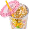 Silver Buffalo Disney Lilo and Stitch Pineapple Plastic Confetti Cold Cup with Lid and Straw, 32 Ounces(Care Bears)