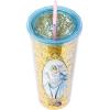 Silver Buffalo Disney Lilo and Stitch Pineapple Plastic Confetti Cold Cup with Lid and Straw, 32 Ounces(Cinderella)