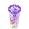 Silver Buffalo Disney Lilo and Stitch Pineapple Plastic Confetti Cold Cup with Lid and Straw, 32 Ounces(Disney Princesses)