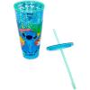 Silver Buffalo Disney Lilo and Stitch Pineapple Plastic Confetti Cold Cup with Lid and Straw, 32 Ounces(Lilo and Stitch Ohana)
