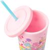Silver Buffalo Disney Lilo and Stitch Rainbow and Pineapple Tropical Plastic Tall Cold Cup with Lid and Straw, 20 Ounces(Care Bears Matte)