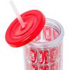 Silver Buffalo Disney Lilo and Stitch Rainbow and Pineapple Tropical Plastic Tall Cold Cup with Lid and Straw, 20 Ounces(Coca Cola)
