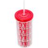 Silver Buffalo Disney Lilo and Stitch Rainbow and Pineapple Tropical Plastic Tall Cold Cup with Lid and Straw, 20 Ounces(Coca Cola)
