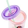 Silver Buffalo Disney Lilo and Stitch Rainbow and Pineapple Tropical Plastic Tall Cold Cup with Lid and Straw, 20 Ounces(Disney Princess)