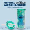 Silver Buffalo Disney Lilo and Stitch Rainbow and Pineapple Tropical Plastic Tall Cold Cup with Lid and Straw, 20 Ounces(Lilo and Stitch Stitch Sitting Tropical)