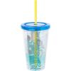 Silver Buffalo Disney Lilo and Stitch Rainbow and Pineapple Tropical Plastic Tall Cold Cup with Lid and Straw, 20 Ounces(Moana (Small))