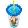 Silver Buffalo Disney Lilo and Stitch Rainbow and Pineapple Tropical Plastic Tall Cold Cup with Lid and Straw, 20 Ounces(Moana (Small))