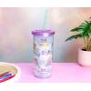 Silver Buffalo Disney Lilo and Stitch Rainbow and Pineapple Tropical Plastic Tall Cold Cup with Lid and Straw, 20 Ounces(My Little Pony Cloud Scene)