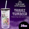 Silver Buffalo Disney Lilo and Stitch Rainbow and Pineapple Tropical Plastic Tall Cold Cup with Lid and Straw, 20 Ounces(Nightmare Before Christmas “Forever and Always”)