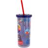 Silver Buffalo Disney Lilo and Stitch Rainbow and Pineapple Tropical Plastic Tall Cold Cup with Lid and Straw, 20 Ounces(Peanuts Snoopy Space)