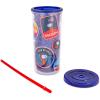 Silver Buffalo Disney Lilo and Stitch Rainbow and Pineapple Tropical Plastic Tall Cold Cup with Lid and Straw, 20 Ounces(Peanuts Snoopy Space)