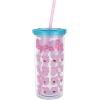 Silver Buffalo Disney Lilo and Stitch Rainbow and Pineapple Tropical Plastic Tall Cold Cup with Lid and Straw, 20 Ounces(Peppa Pig)