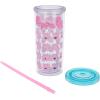 Silver Buffalo Disney Lilo and Stitch Rainbow and Pineapple Tropical Plastic Tall Cold Cup with Lid and Straw, 20 Ounces(Peppa Pig)