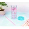 Silver Buffalo Disney Lilo and Stitch Rainbow and Pineapple Tropical Plastic Tall Cold Cup with Lid and Straw, 20 Ounces(Peppa Pig)