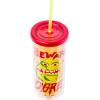 Silver Buffalo Disney Lilo and Stitch Rainbow and Pineapple Tropical Plastic Tall Cold Cup with Lid and Straw, 20 Ounces(Shrek Beware Ogre)