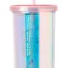 Silver Buffalo Disney Lilo and Stitch Rainbow and Pineapple Tropical Plastic Tall Cold Cup with Lid and Straw, 20 Ounces(Strawberry Shortcake Sweets)