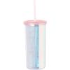 Silver Buffalo Disney Lilo and Stitch Rainbow and Pineapple Tropical Plastic Tall Cold Cup with Lid and Straw, 20 Ounces(Strawberry Shortcake Sweets)