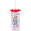 Silver Buffalo Disney Lilo and Stitch Rainbow and Pineapple Tropical Plastic Tall Cold Cup with Lid and Straw, 20 Ounces(Toy Story Pizza Planet)