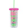 Silver Buffalo Disney Lilo and Stitch Rainbow and Pineapple Tropical Plastic Tall Cold Cup with Lid and Straw, 20 Ounces(Wicked Rhinestone)