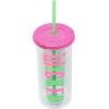 Silver Buffalo Disney Lilo and Stitch Rainbow and Pineapple Tropical Plastic Tall Cold Cup with Lid and Straw, 20 Ounces(Wicked Rhinestone)